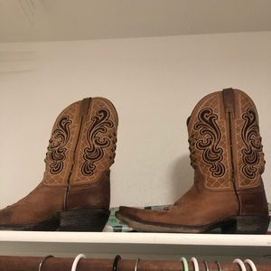 Brown cowboy boots